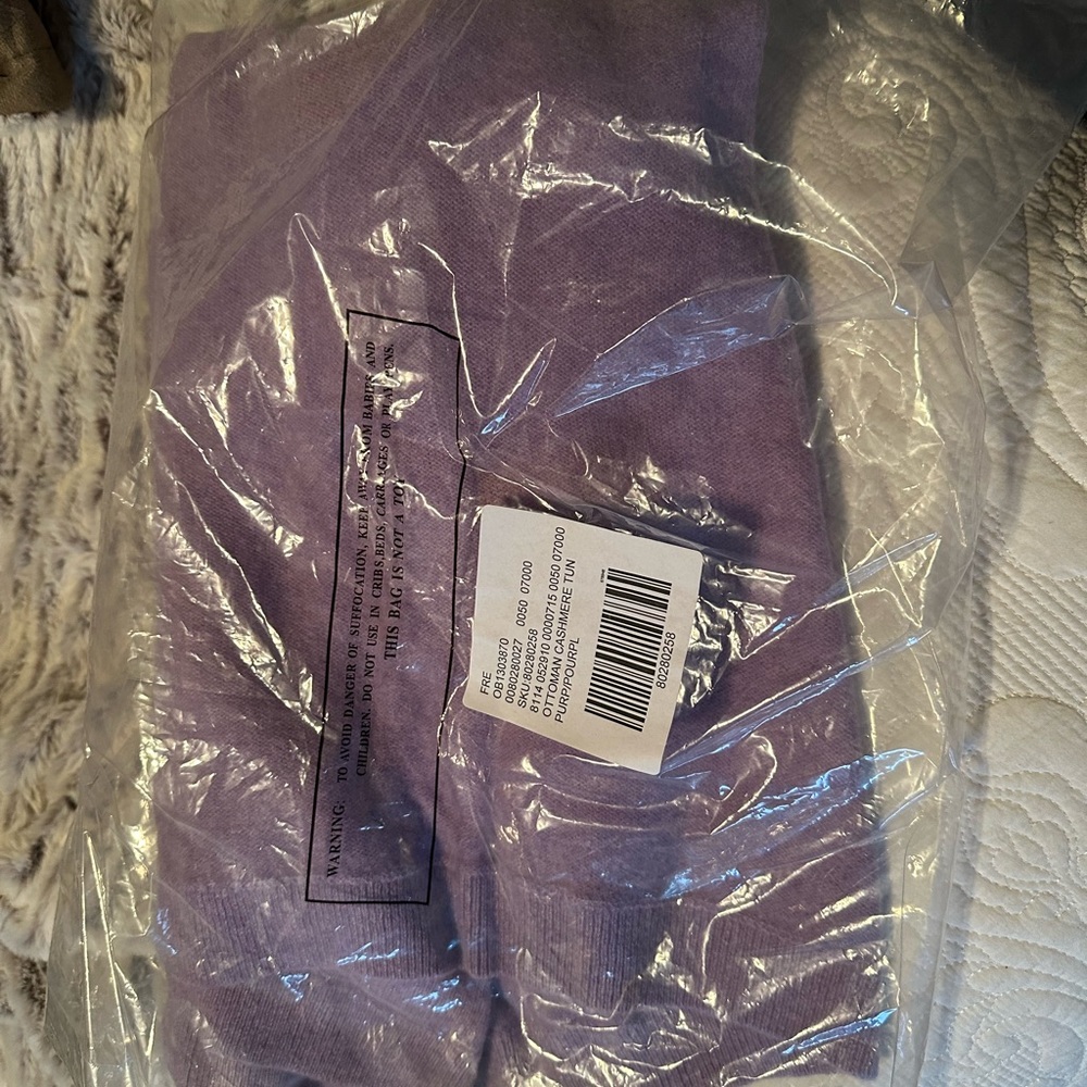 Free people, cashmere ottoman tunic, new with tags lavender size L - Picture 6 of 11